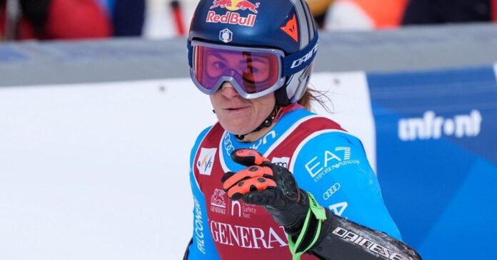 Sofia Goggia gets overdue World Cup win in super-G and Lindsey Vonn is third