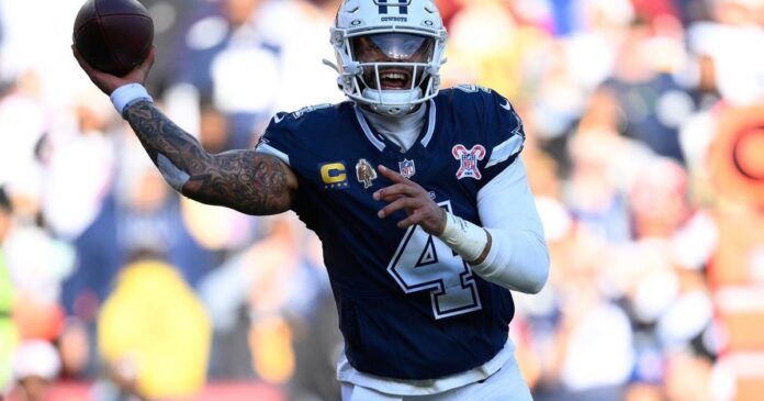 Dak Prescott throws for 307 yards and 2 TDs to lead Cowboys past skidding Commanders 30-23