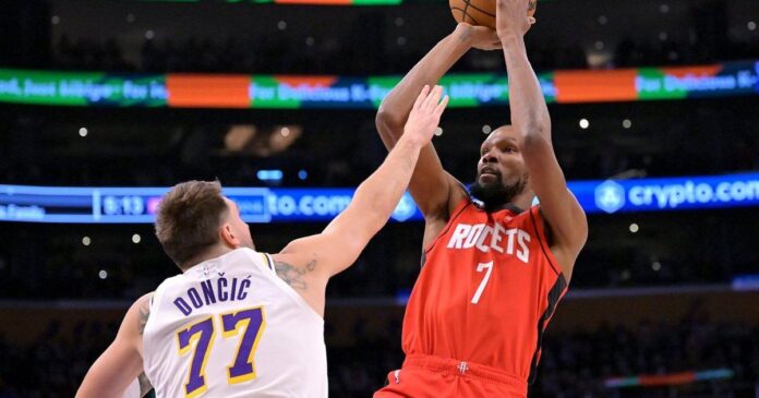 Amen Thompson’s 26 points lead Rockets to 119-96 win over Doncic and the Lakers