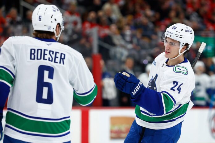 Buium scores in his Canucks debut as Vancouver picks up win over the Devils