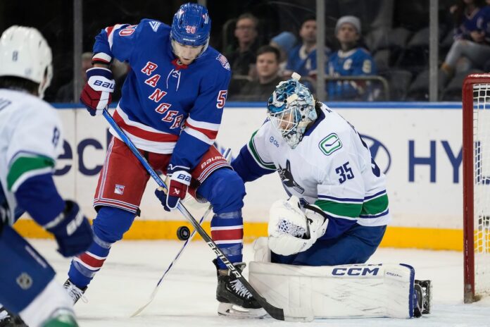 Demko’s 23-save shutout helps Canucks blank Rangers 3-0