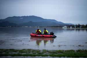 A flooded area in Fraser Valley
