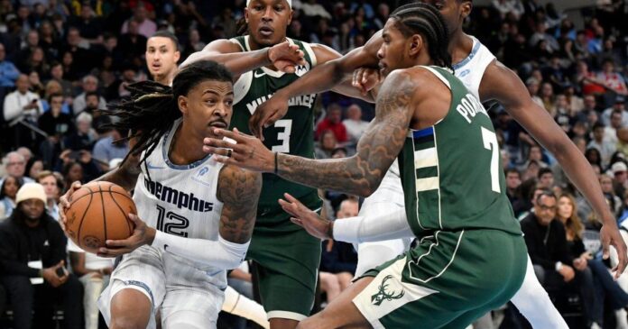 Jackson scores 24 points and Morant adds 17 in his return as the Grizzlies beat the Bucks 125-104