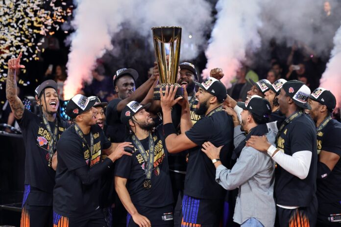 Knicks win NBA Cup after rallying to beat Spurs 124-113