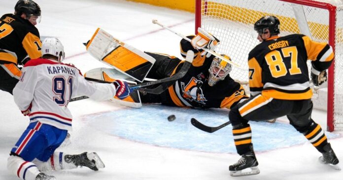 NHL roundup: Crosby makes history as Penguins edge Canadiens 4-3 in shootout