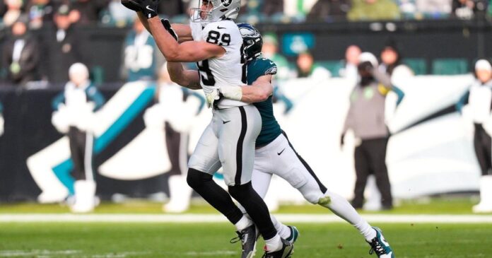 Raiders are placing Bowers and Chinn on season-ending injured reserve, AP source says