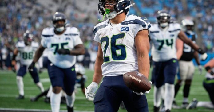 Seahawks’ running game rounding into form as they pursue No. 1 seed