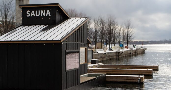 Toronto's first-ever floating sauna and cold plunge pool is officially open