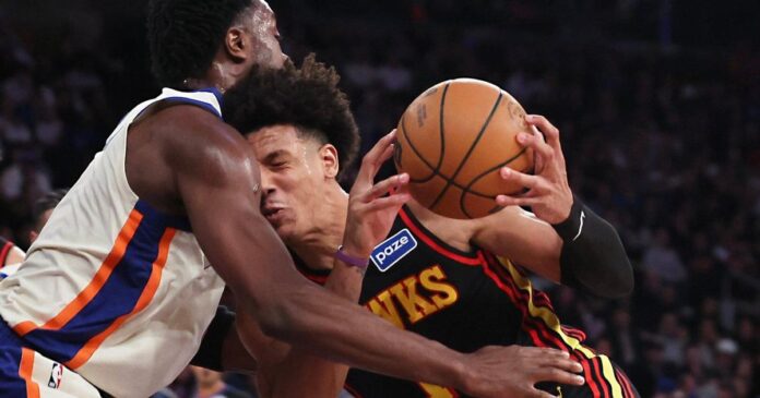 Johnson has another triple-double and the Hawks beat the Knicks 111-99