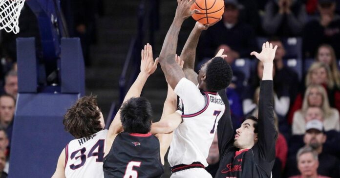 Tyon Grant-Foster helps No. 7 Gonzaga survive challenge from Seattle and win 80-72 in overtime