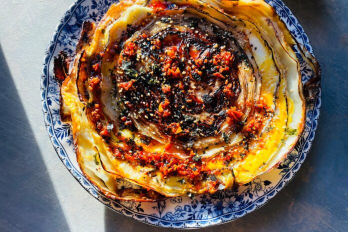 These charred cabbage ribbons can be used for a variety of dishes